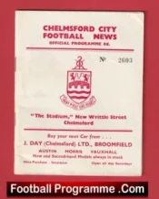 Chelmsford City v Romford 1962 – Old Football Programmes
