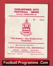Chelmsford City v Romford 1962 – Old Football Programmes