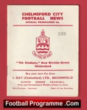 Chelmsford City v Wisebech Town 1963