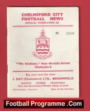 Chelmsford City v Romford 1962 – Football Programmes