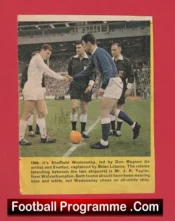 Sheffield Wednesday v Everton 1966 Cup Final Signed Picture Megson Labone