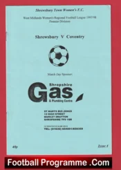 Shrewsbury Town Ladies v Nettleham 1997 – Womens Football