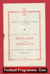 England v Ireland 1953 – Lincoln City FC Amateur International