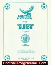Arizona Condors v West Bromwich Albion 1990 – WBA USA