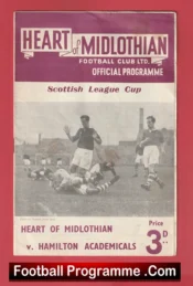Heart Of Midlothian v Hamilton Academical 1953 – 1950s Hearts