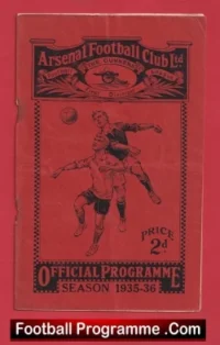 Arsenal v Manchester City 1935 – 1930s Football Programmes + Matt Busby
