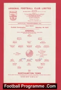 Arsenal v Northampton Town 1964 – Reserves Match