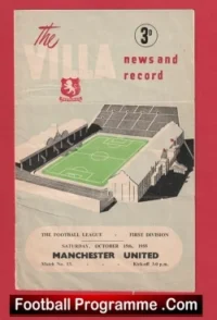 Aston Villa v Manchester United 1955 – The Great Busby Babes