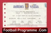 Aston Villa v Manchester United 1995 – Football Ticket