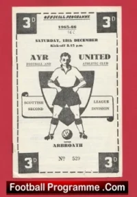 Ayr United v Arbroath 1965 – Scotland