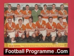Blackpool Multi Autographed Signed Picture Late 1950s - football memorabilia