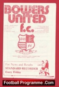 Bowers United v Clapton 1978 – Essex Senior Cup Semi Final