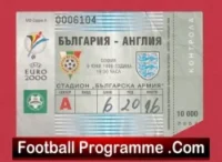 Bulgaria v England 1999 – Football Ticket