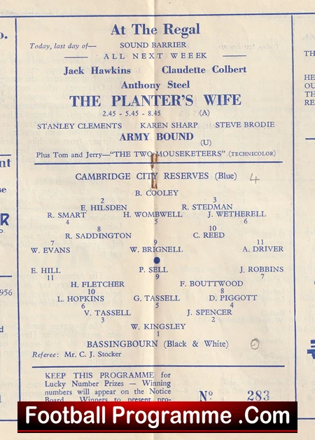 Cambridge City v Bassingbourn 1952 - Reserves Match - Image 3
