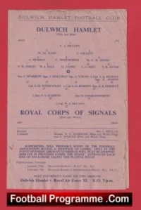 Dulwich Hamlet v Royal Corps Signals 1944 – 1940s Rare Football Programme
