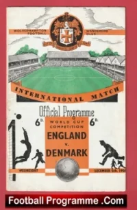England v Denmark 1956 – World Cup at Wolves + Duncan Edwards