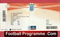 England v Egypt 2010 – Football Ticket