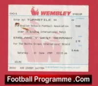 England v Germany 1989 – Ticket School Boys – RYAN GIGGS