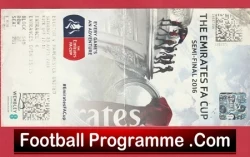 Everton v Manchester United 2016 - Ticket FA Cup Semi Final - football memorabilia
