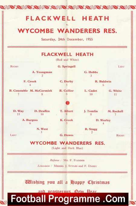 Flackwell Heath New Ground Opening Souvenir 1955 - Arthur Wilks Park - Image 3