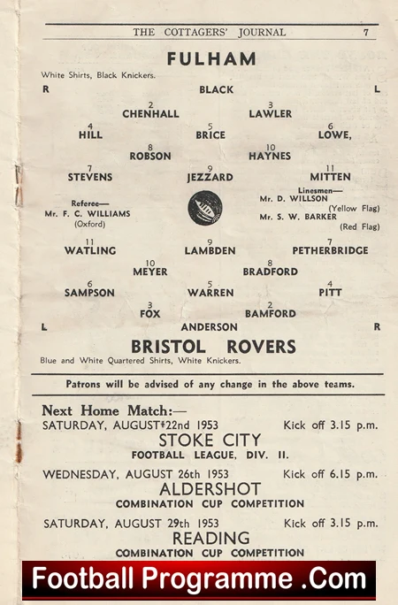 Fulham v Bristol Rovers 1953 - Image 3