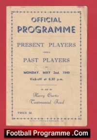 Harry Curtis Testimonial Benefit Match Brentford 1949