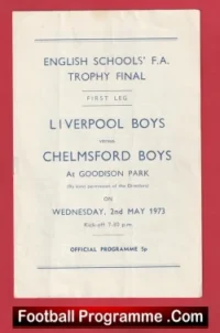 Liverpool Boys v Chelmsford 1973 – Schoolboys Football Cup Final