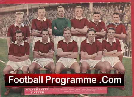 Manchester United Busby Babes Multi Signed Picture 1950s Man Utd - Image 2
