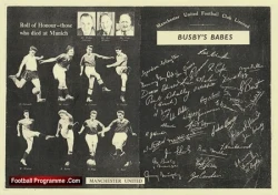 Manchester United Busby Babes Roll Of Honour Print - football programme