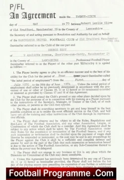 Manchester United George Best Man Utd Contract Photocopy - football memorabilia