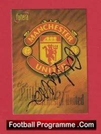 Manchester United Manager Alex Ferguson Autographed Signed Football Card Man Utd
