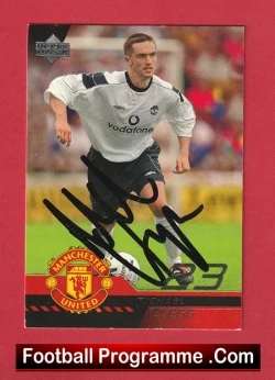 Manchester United Michael Clegg Autograph Signed Football Card Man Utd - football programme
