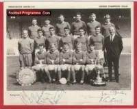 Manchester United Multi Signed Team Picture Man Utd 1965 Best + Law Plus
