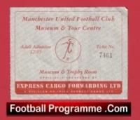 Manchester United Museum Visitors Centre Football Ticket Early 1980s