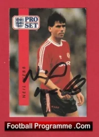 Manchester United Neil Webb Autograph Signed Football Card Man Utd