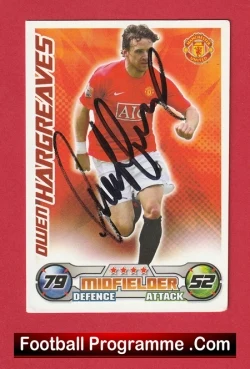 Manchester United Owen Hargreaves Autographed Signed Football Card Man Utd - football programme
