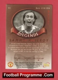 Manchester United Sammy McIlroy Autograph Signed Football Card Man Utd