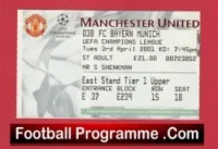 Manchester United v Bayern Munich 2001 – Match Ticket