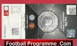 Manchester United v Leicester City 2016 - Community Shield Match Ticket - football memorabilia