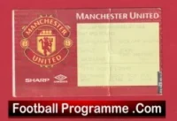 Manchester United v Middlesbrough 1999 – Treble Season Match Ticket