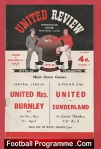 Manchester United v Sheffield United 1955 – Man Utd 50s