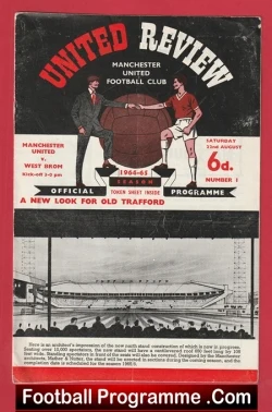 Manchester United v WBA 1964 - New Look Old Trafford - football programme