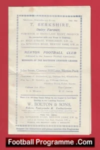 Merton v Eastbourne 1933 – Reserves Match