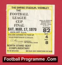 Nottingham Forest v Southampton 1979 – League Cup Final Ticket