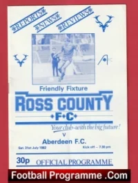 Ross County v Aberdeen 1982 – Friendly – Alex Ferguson Manager
