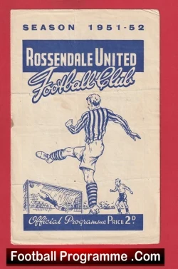 Rossendale Unted v Morecambe 1951 - 1950s - football programme