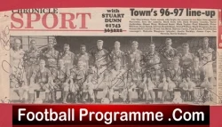 Shrewsbury Town Football Club Multi Autographed Signed 1996 1997 - football programme