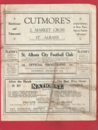 St Albans City v Dulwich Hamlet 1929 – 1920s Football Programme