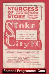Stoke City v Derby County 1948 – 1940s Football Programmes