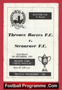 Threave Rovers v Stranraer 1987 – Meadow Park Douglas